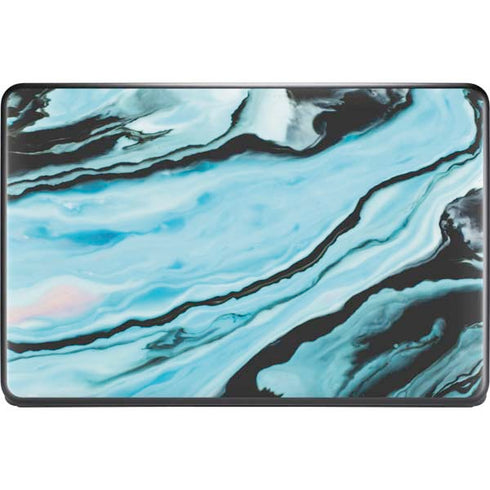 Aqua Blue Marble Ink Google Pixelbook Go Skin